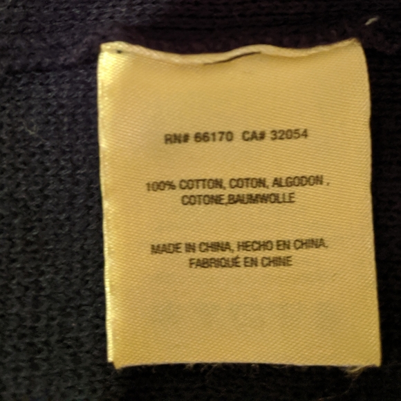 Knitted & Knotted Navy Cold Shoulder Sweater XS - Picture 5 of 9